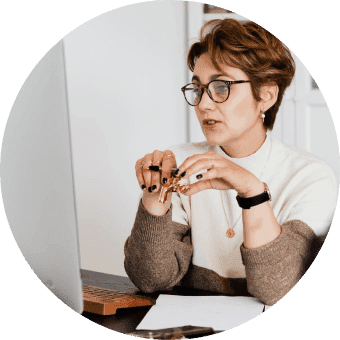 Foto de exibição do atendimento online